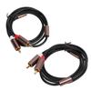 3Pcs Audio Cable 3.5mm To 2RCA Cable Oxygen Free Copper Black Aluminium Alloy Shell for Phone Tablet