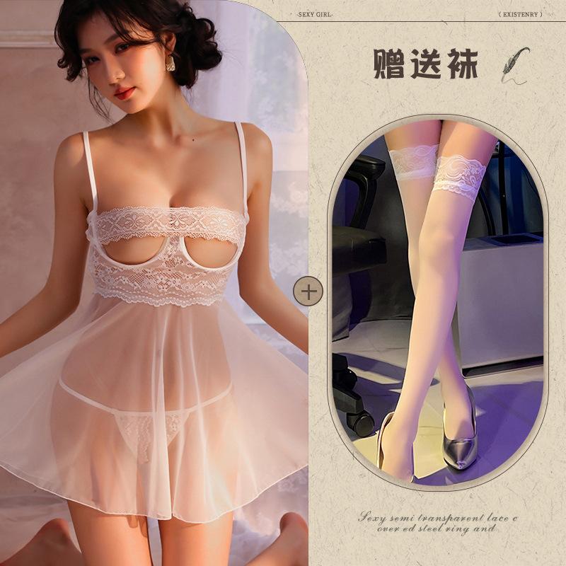 Sexy Erotic Underwear Sexy Perspective Mesh Lace Temptation Hollow Open File