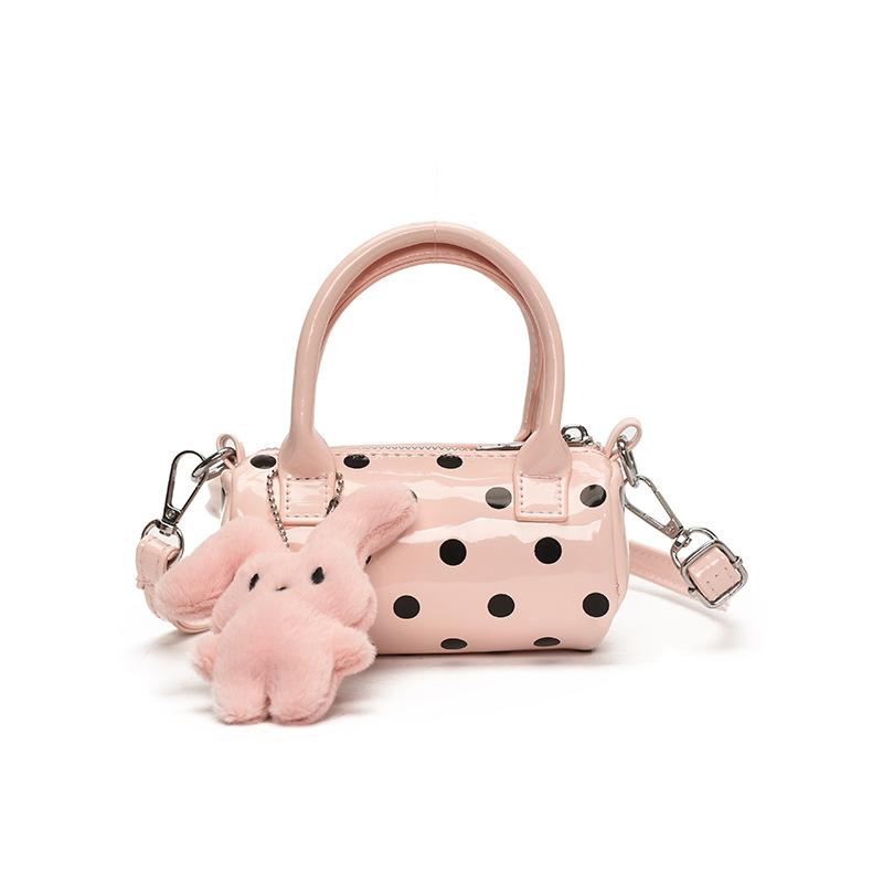 New Fashion Personalized Contrasting Color Polka Dot Baguette Handbag Women's Casual Versatile Commuter Messenger Bag