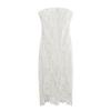 2024 Winter Women's European & American Style Lace Strapless Slim Dress