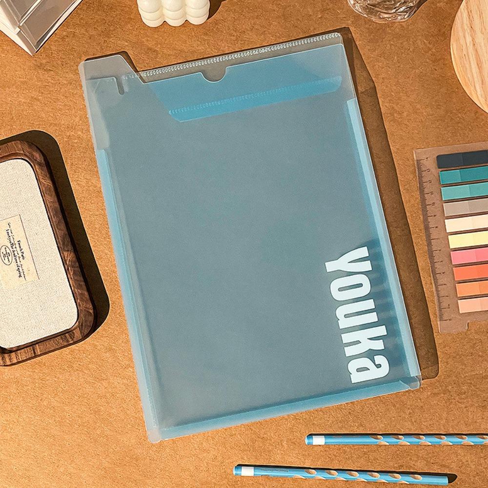 

Dual Use File Folder Waterproof Writing Board Portable Document Organizer Students синий