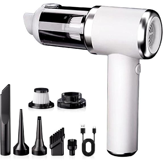 Handheld Car Vacuum Portable Cordless 7500PA, 4 In 1 Handheld Vacuum Cleaner with Multi-Nozzles, Hand Held Rechargeable for Home, Car, Office, Pet