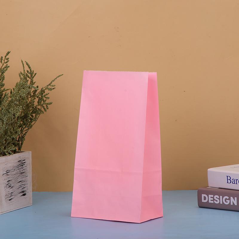 

Solid Color Kraft Paper Gift Bags for Parties and Gatherings 24cm High * 13cm Long * 8cm Wide with Stickers фиолетовый