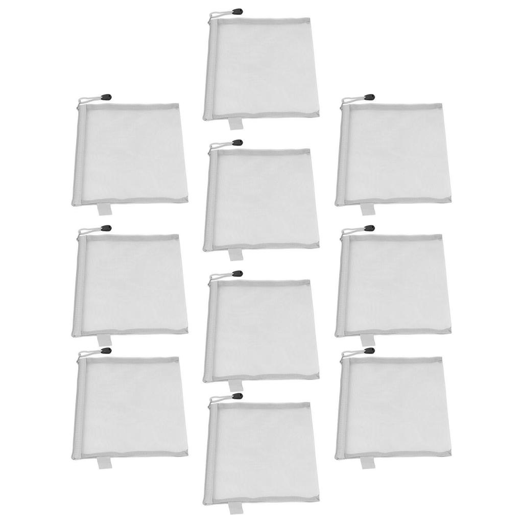 10PCS Zipper Documents Pouch Waterproof Tear Resistant A5 Paper Size Document Organizer Bag