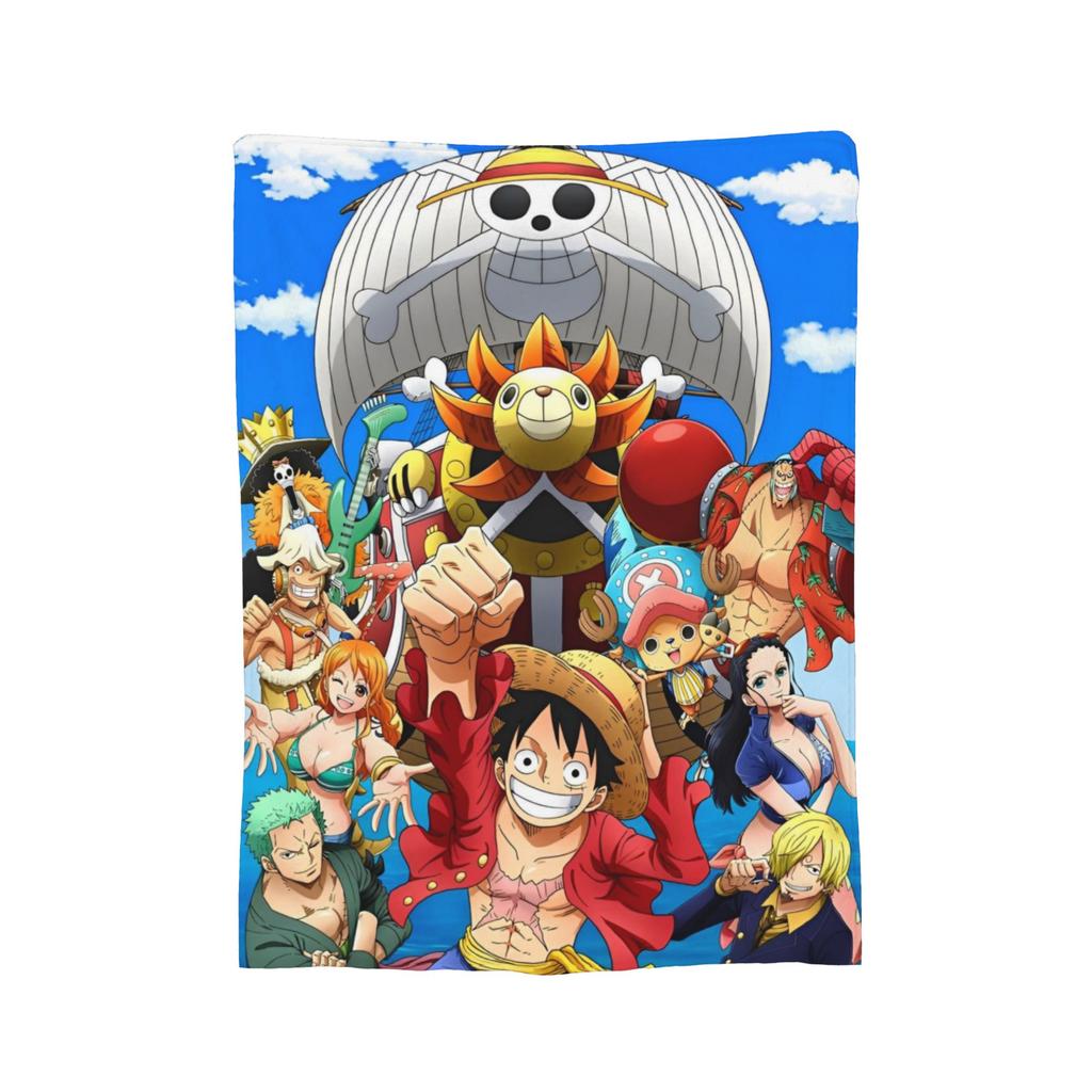 Luffy Anime Manga Coral Fleece Plush Throw Blanket Zoro Blanket for Home Couch Super Warm Bedding Throws,