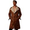 European Men's Retro Brown Suede Long Coat - Autumn/Winter Warm Jacket