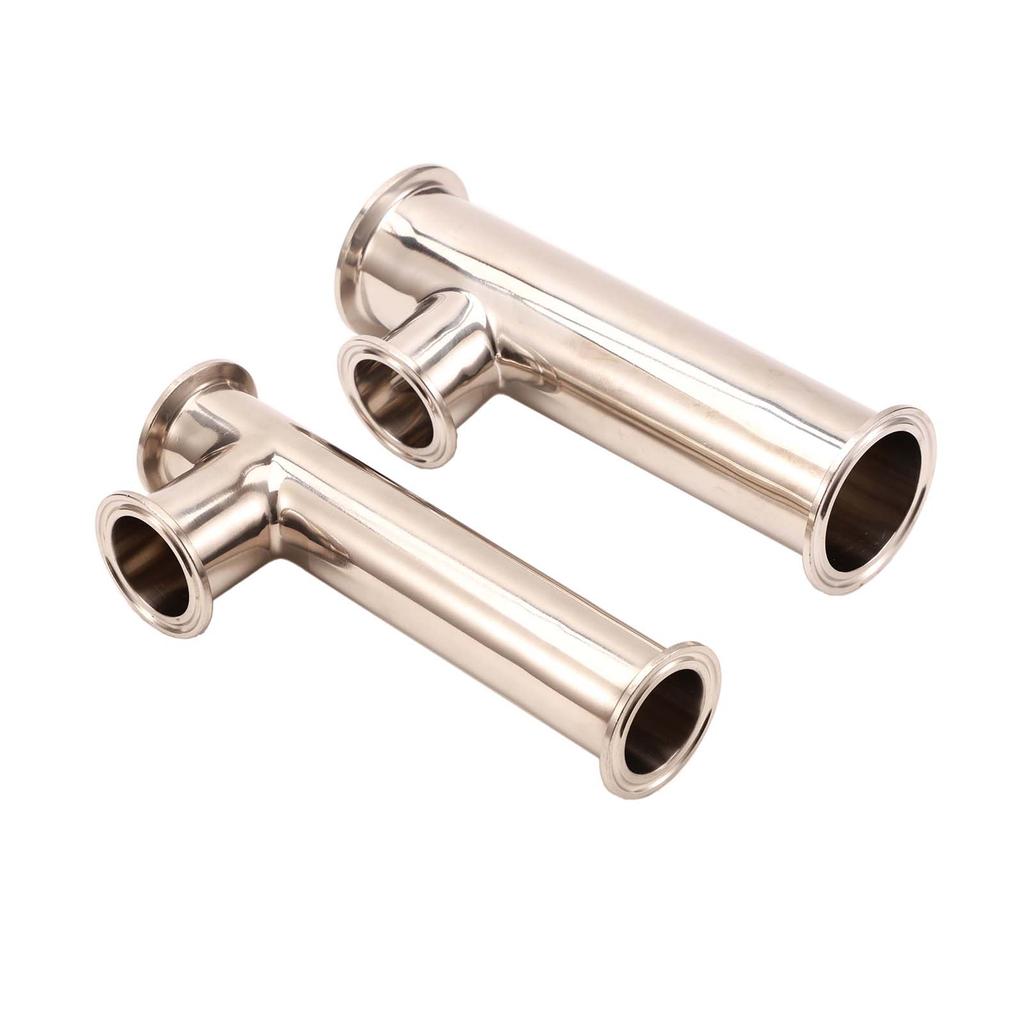 Tri Clamp 1.5”/2" Offset Tee 1/2 Tri Clamp RIMS Tube 304 Stainless Steel Sanitary Brewer Fitting