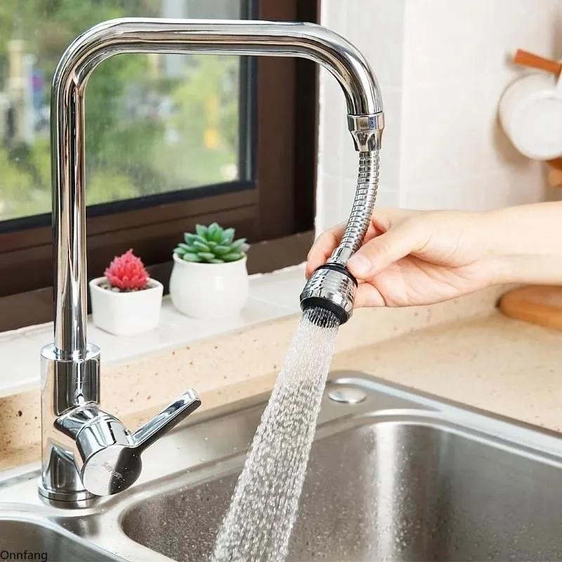 Water Saving Faucet Extension Tube, Water Saving Nozzle Filter, Kitchen Water Tap, Sink Faucet, Bathroom, 360 Degree Adjustment