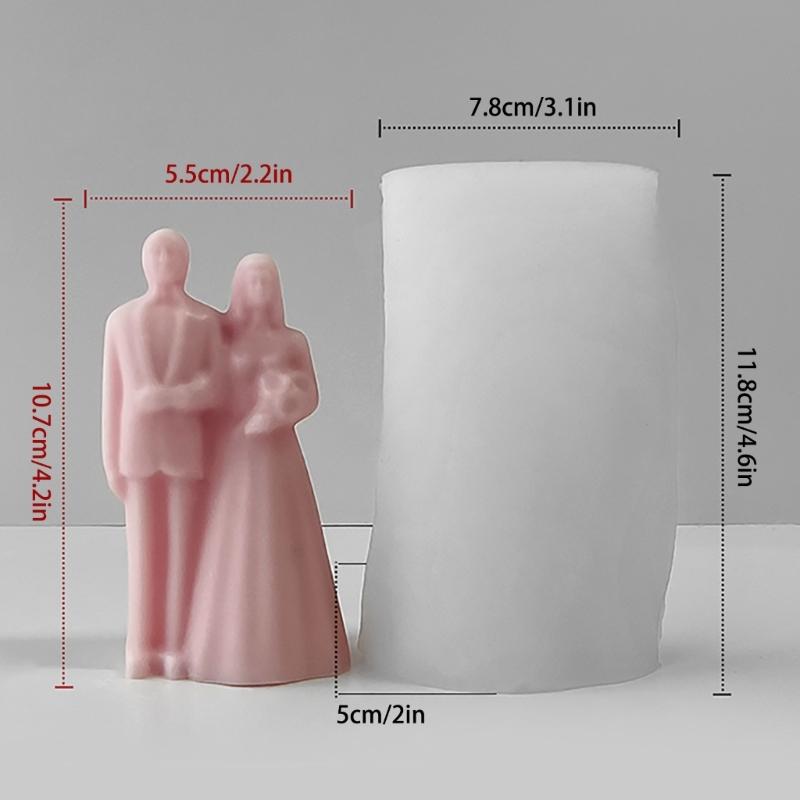 Silicone Mold Romantics Couple Aromatherapy Candle Molds Epoxy Resin Mould for Y Crafts Home Decorations