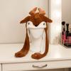 Cartoon Santa Reindeer Party Headdress Jumping Up Ears Ear Moving Hat Cute Plush Hats  Aldult