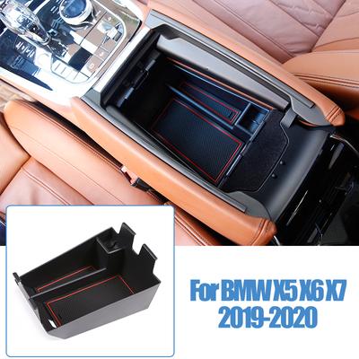For BMW X5 X6 X7 G05 G07 - Inner Armrest Storage Box Decoration Cover Trim Plastic Car Accessories