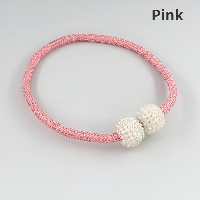 

5 шт. магнитные завязки для штор, жемчужная магнитная пряжка, веревка для хранения штор, высокопрочная магнитная пряжка для штор розовый