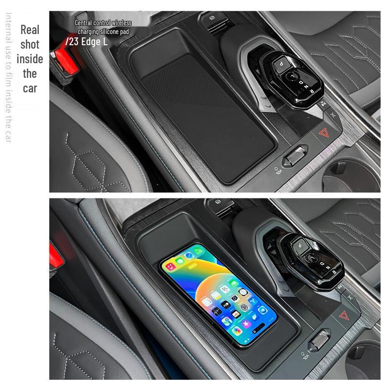 Ford Edge 23 Kabellose Lade Silikonmatte: Rutschfeste Aufbewahrungsmatte für die Mittelkonsole