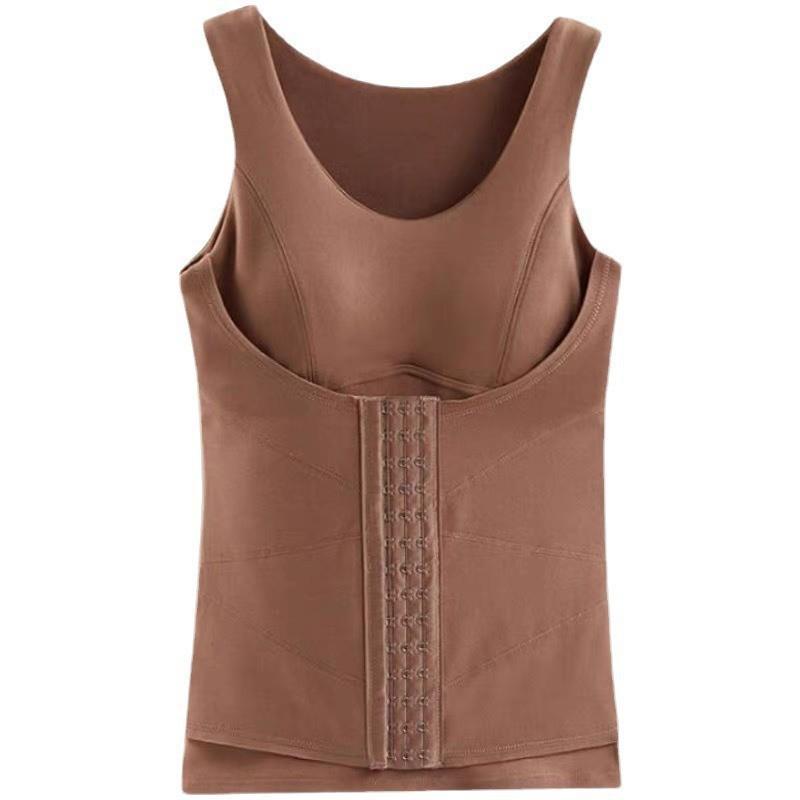 Women's Thermal Fleece Vest: Waist-Slimming Shapewear, No Bra Needed, Constant Temperature, Fleece-Lined, Thickened Underwear
