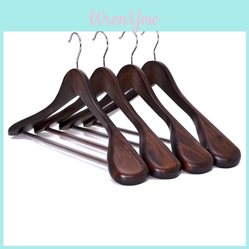 Thickened Wooden Hangers With Wide Shoulder For Garment Shops And Home Wardrobes
