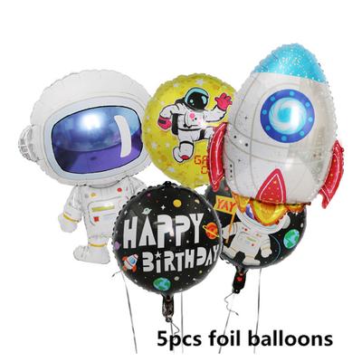 Birthday Party Decoration Balloon Astronaut Rocket Satellite Kindergarten DIY Ornament Children's Day Birthday Gift Balloons