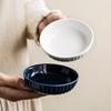 Solid Color Vertical Taste Plate Household Ceramic Plate Tableware Round Seasoning Plate Hot Pot Dipping Plate