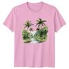 Tropical River Palm Trees Nature Landscape Unisexs TShirt Unisexs Tee Graphic Shirt