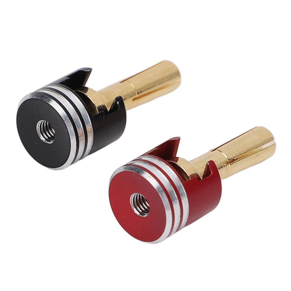 2Pcs Metal RC Heatsink Banana Plug Connectors Banana Plug Connectors  For RC Crawler Car