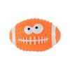 Latex Squeaky Football Dog Toy Textured Teeth Cleaning Chew Ball Interactive Pet Toy for Small Medium Dogs