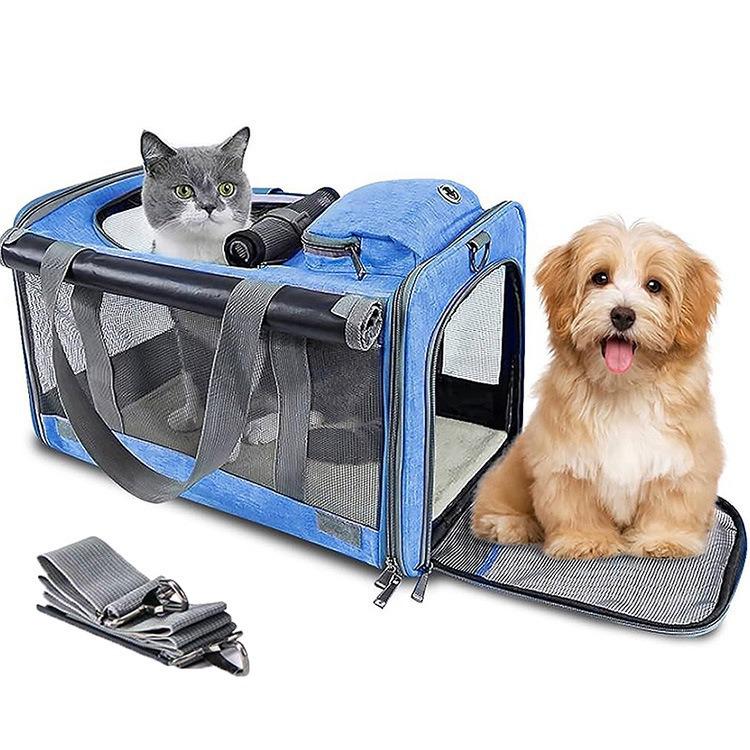 Large-Capacity Breathable Cat & Small Dog Outing Bag, Foldable & Portable Handheld Pet Carrier
