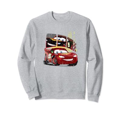 Disney Pixar Cars 2 Lightning McQueen City Lights Shot Sweatshirt