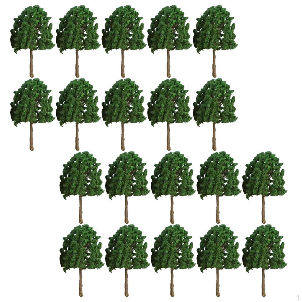 20 Pieces 7.5cm Model Trees Diorama Supplies Decorations Props, Train Scenery Architecture