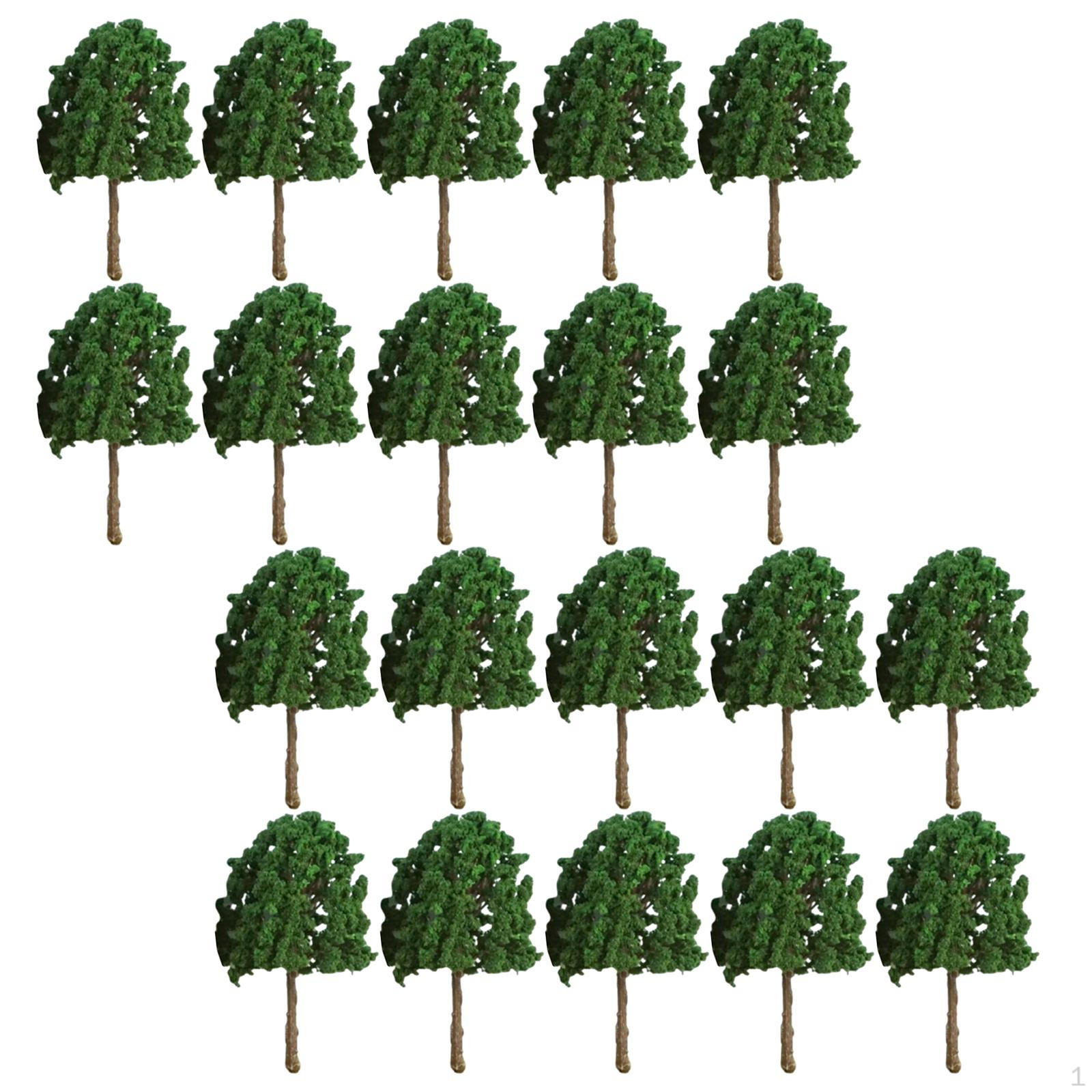 20 Pieces 7.5cm Model Trees Diorama Supplies Decorations Props, Train Scenery Architecture