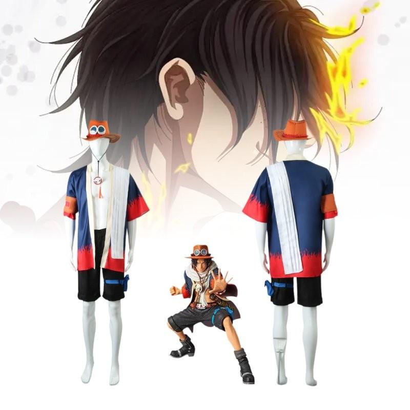 Premium Pirate King Cosplay Outfit For Ace Includes Stylish Hat For Anime Fans
