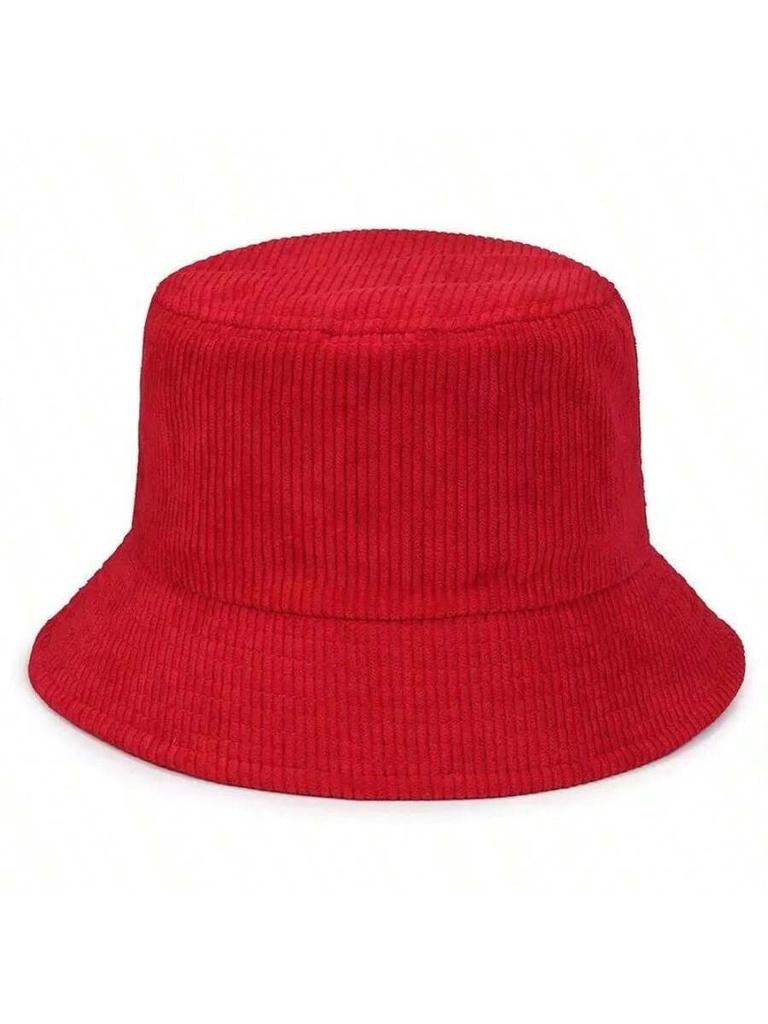 Thick Corduroy Wide Brim Warm Bucket Hat For Adults