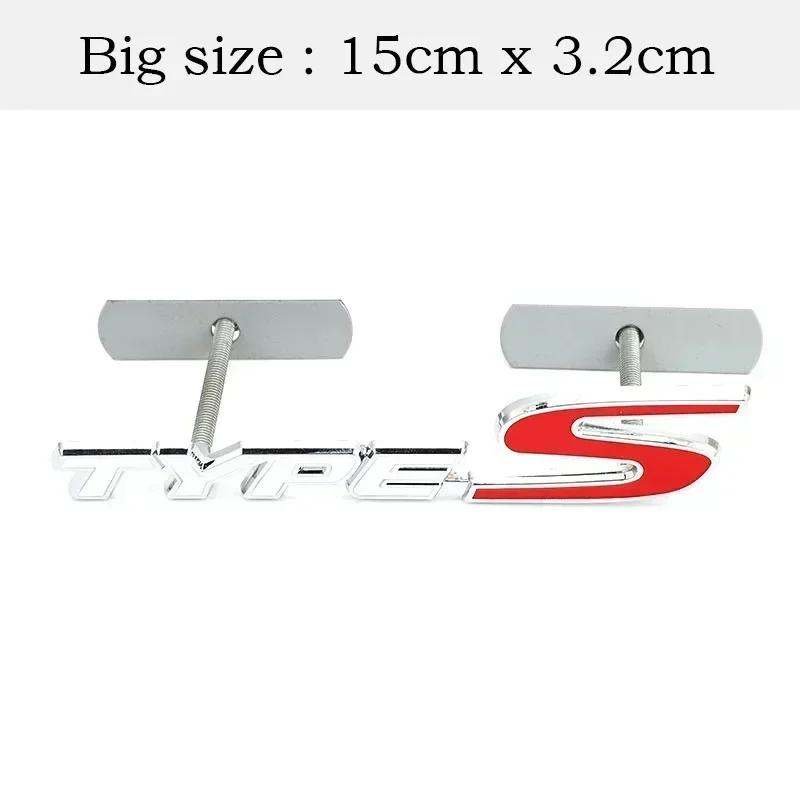3D Metal Car Front Grille Emblem Badge Decals for Honda Type R Racing Type S Sport Logo Civic Accord CRV HRV CITY CRIDER Pilot