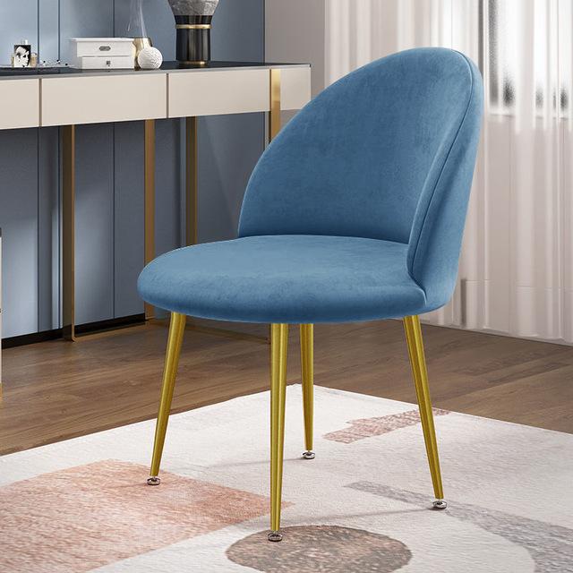 Бархатный чехол на стул Утконос 1246 шт чехлы на стулья с изогнутой спинкой чехол для сиденья с низкой спинкой отель бар офис домашний декор 6 Pcs синий 3490₽