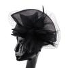New European And American Style Deep Leather Pink Hair Accessories Mysterious Mesh Cover Headgear Gift Hat