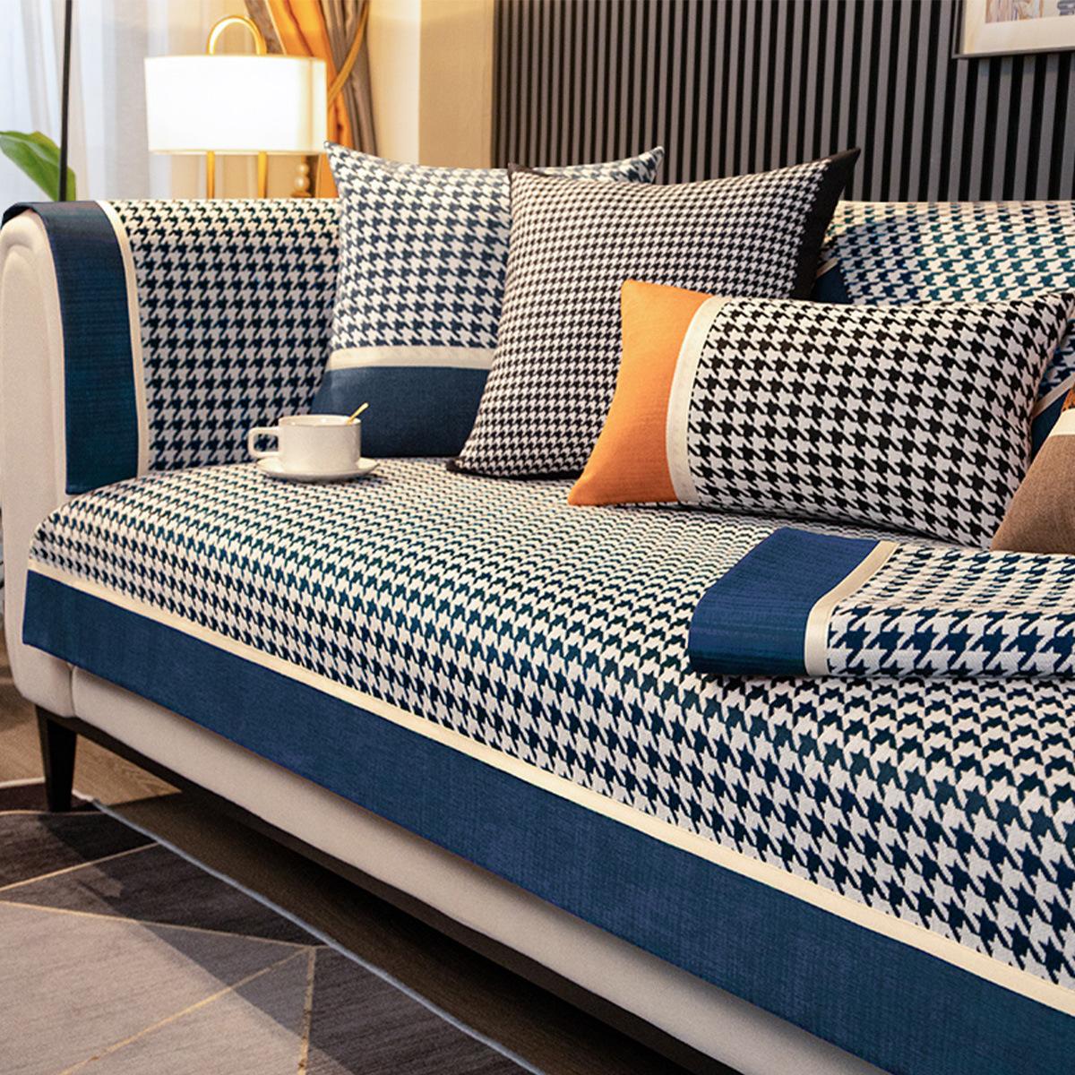 

Подушка для дивана из шенилла, нескользящая, устойчивая к пятнам, устойчивая к царапинам, с антипригарным покрытием, подушка для дивана Four Seasons Universal High Sense 70*70cm