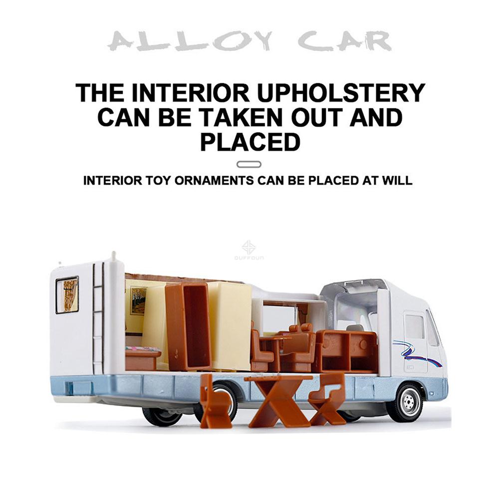 1/32 Serin Mini Karavan Oyuncak Döküm Geri Çekme Eğlence Aracı Çocuklar için