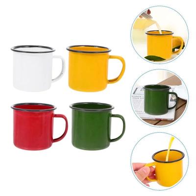 Emaye Kahve Kupaları 350ML Yaratıcı Kupa Seyahat Çay Süt Emaye Ev Mutfak Bardak Noel Partisi Hediyeleri