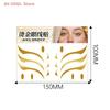 1PC Glitter Stickers Face Eyeliner Tattoo Flash Gold Temporary Tattoos Waterproof Makeup Decals For Girls Party Music Festival