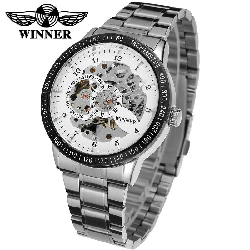 T-winner Ceas mecanic automat, casual, de modă pentru bărbați