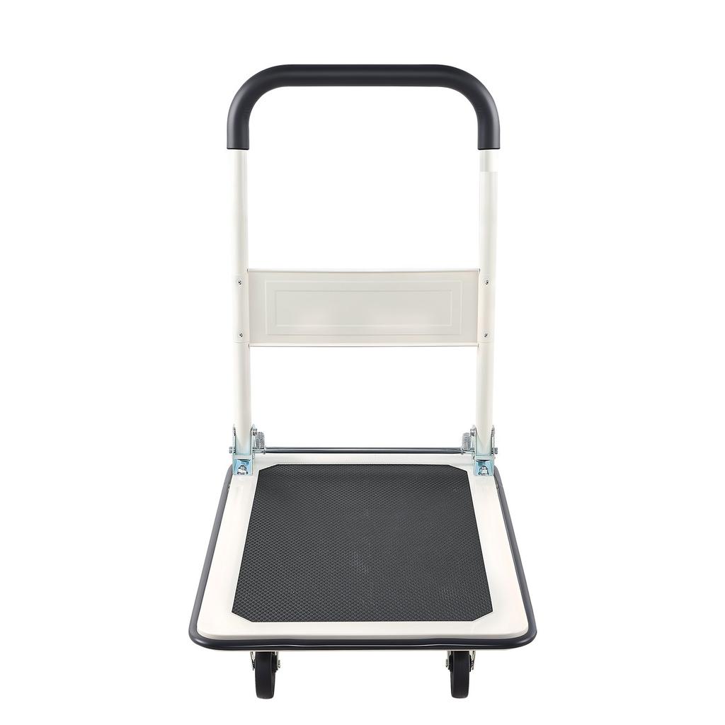 Foldable Push Cart Dolly, 149.69 Kg Capacity, Folding Platform Truck with Swivel Wheels, Moving Platform Hand Truck Flatbed Cart, Space Saving Push