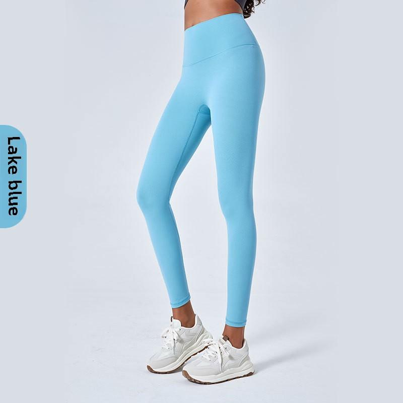 

Женские модные и удобные штаны для фитнеса и йоги с высокой талией S озеро синий