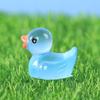 10Pcs Fluorescent Statues Creative Shape Vibrant Color Adorable Appearance Hand-crafted Luminous Tiny Duck Statues Miniature Animal Figures Supplies
