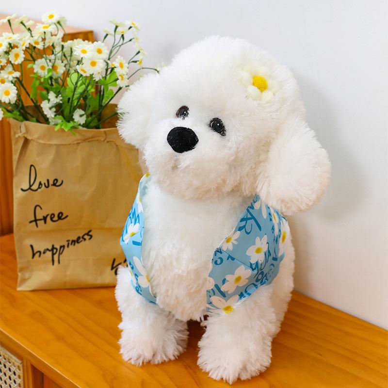 New Bichon Poodle Plush Toy Cute Dog Doll Doll Girls Children's Birthday Gift