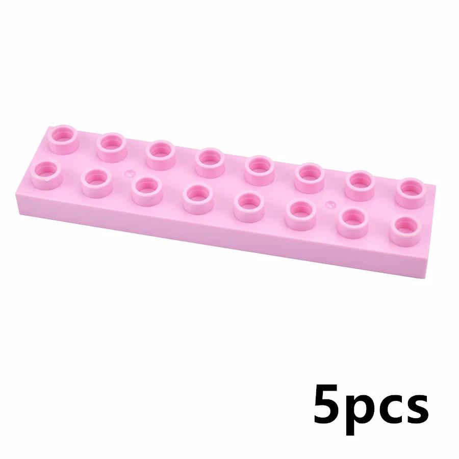 Big Size Duploes Building Blocks City Colorful Bulk Large Particle 2x2 2x4 Parts Assembled Thin Bricks Compatible Large Toy Gift