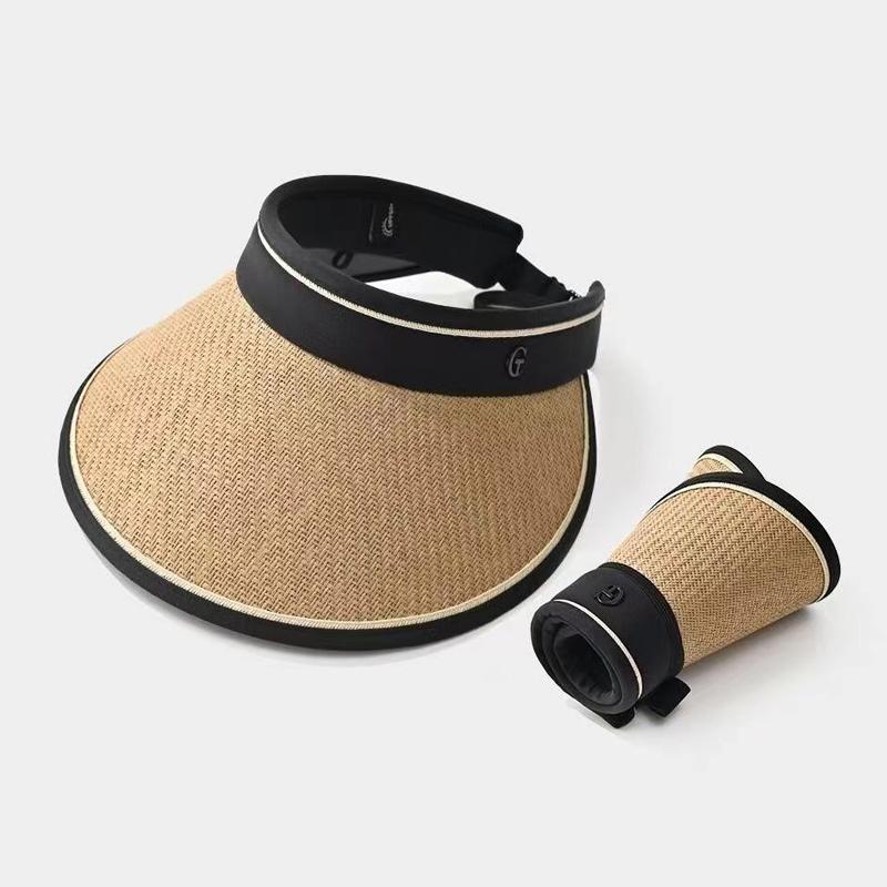 Women's Summer Sun Hat Fashion Solid Color Big Brim UV-proof Breathable Straw Beach Hat Golf Tennis Hat Outdoor Sun Protection