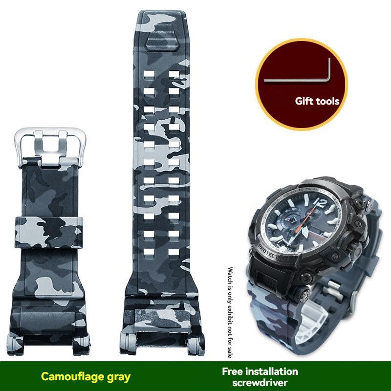 Soft resin silicone strap For Casio G-Shock Master 5502 Air GPW-2000 watch band waterproof replacement wristband