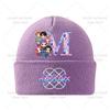 Anime Cartoon KPop Knitted Hat Winter Warm Windproof Hat Cartoon Anime Letter Pattern Knitted Hat Children's Birthday Gift