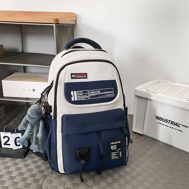 High-quality Backpack Male High School Student Flow Backpack New Sports Style Junior High School Student College Student Schoolbag Female