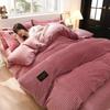 Thick Winter Coral Fleece Duvet and Sheet Set - 4-Piece Velvet Bedding Collection