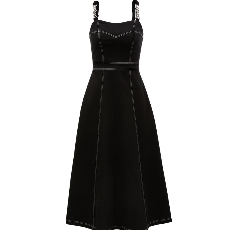 

ТОЛЬКО 2025 Летнее платье миди из контрастного денима на бретелях S