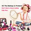 Pretend Makeup Kit for Girls, Pretend Play Makeup Set for Kids - with Christmas Birthday Makeup Bag, Toy Makeup Set for Toddlers